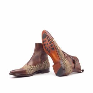 Octavian Buckle Boot // Tweed Sartorial // Med Brown Painted Calf (US: 10)